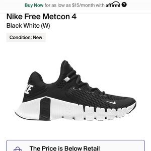 Brand new Nike Free Metcon 4